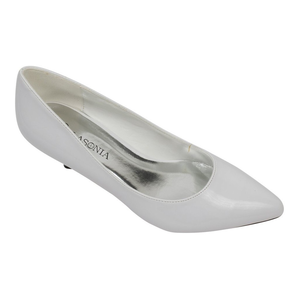 White Low Heel